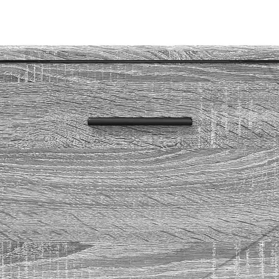 Badkamermeubelset 3 pcs Grijs Sonoma Bewerkt hout en metaal