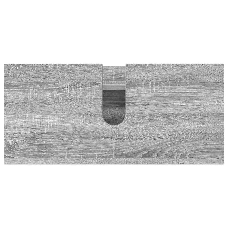 Badkamermeubelset 3 pcs Grijs Sonoma Bewerkt hout en metaal