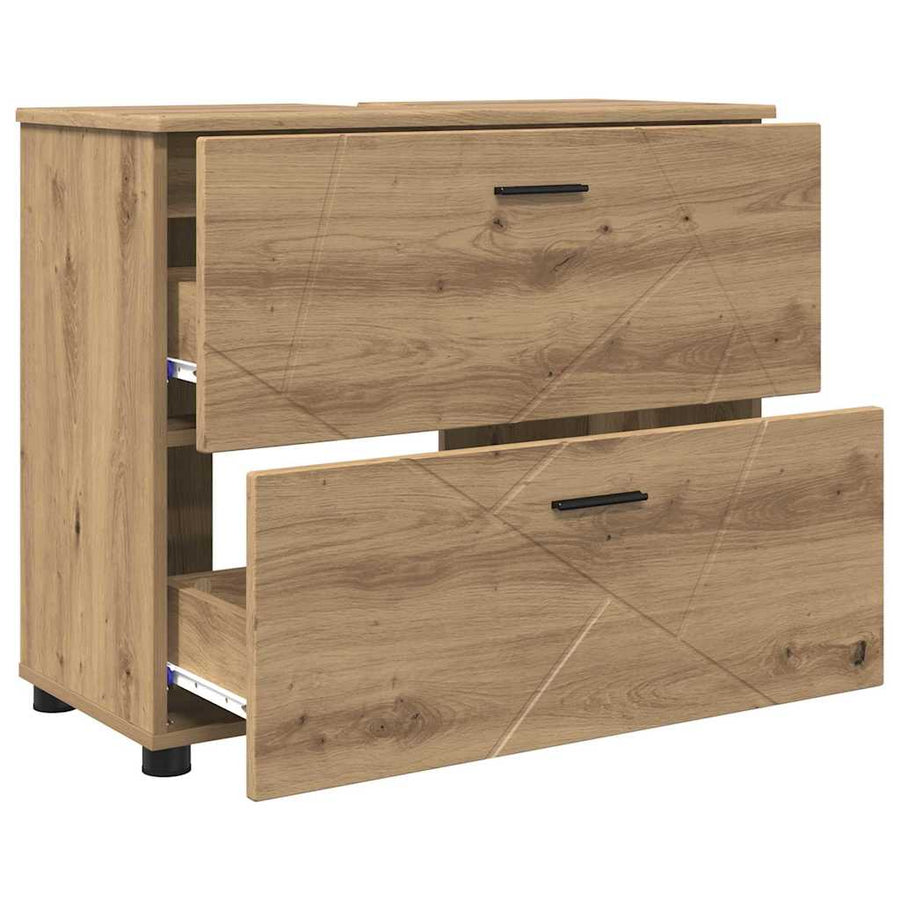 Badkamermeubelset 3 st Artisan Eiken 76,5 x 35 x 64 cm