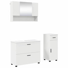 Badkamermeubelset 3 pcs Wit 76,5 x 35 x 64 cm Bewerkt hout