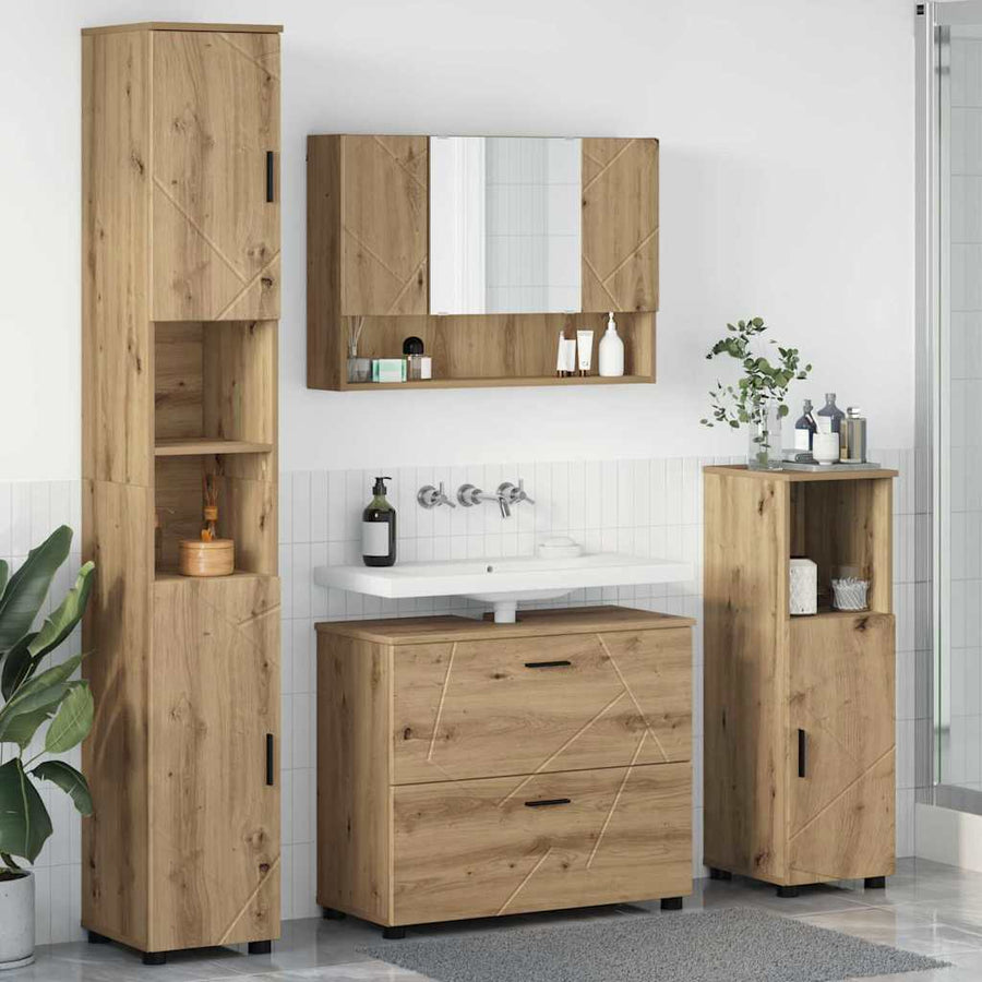 Badkamermeubelset 4 st Artisan Eiken 35 x 30 x 192 cm