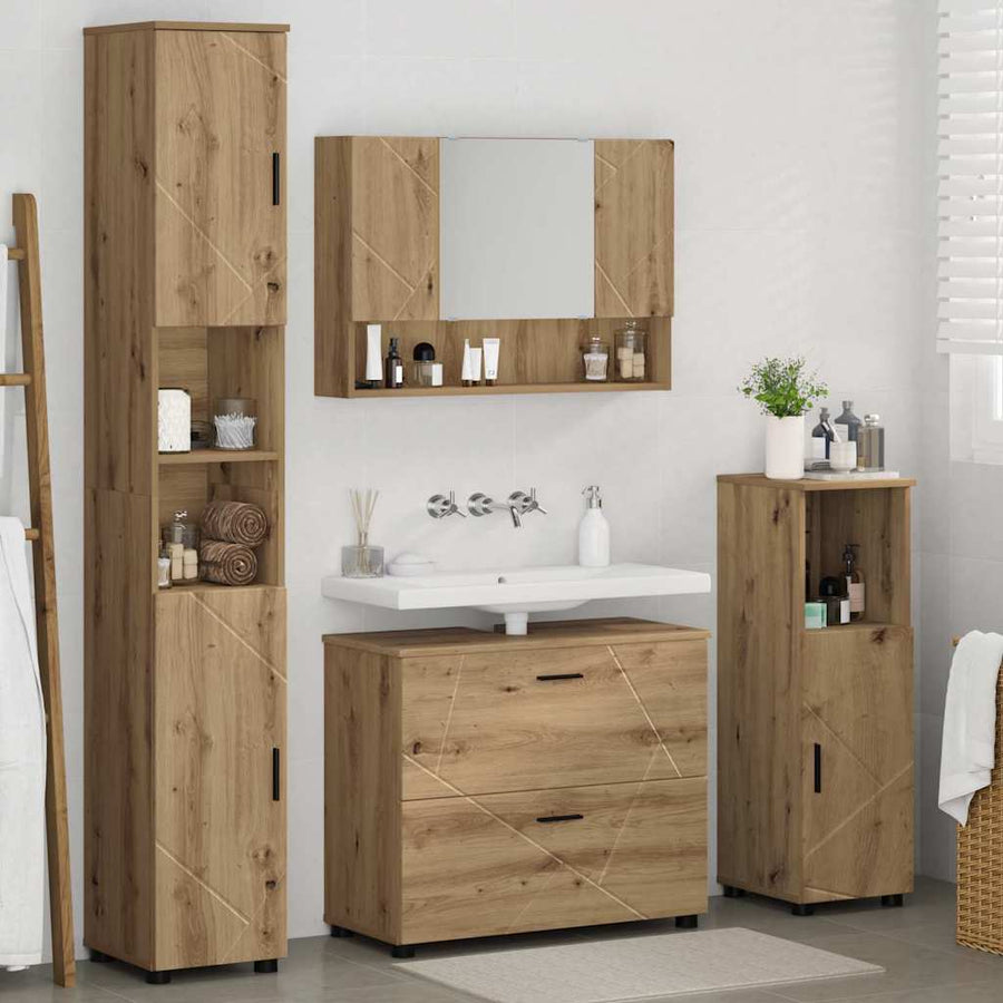 Badkamermeubelset 4 st Artisan Eiken 35 x 30 x 192 cm