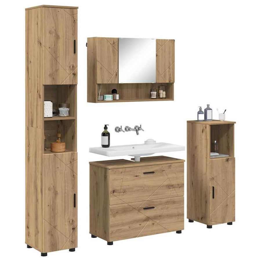 Badkamermeubelset 4 st Artisan Eiken 35 x 30 x 192 cm