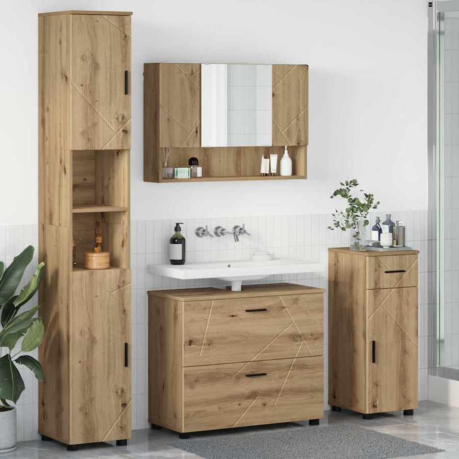 Badkamermeubelset 4 st Artisan Eiken 35 x 30 x 192 cm
