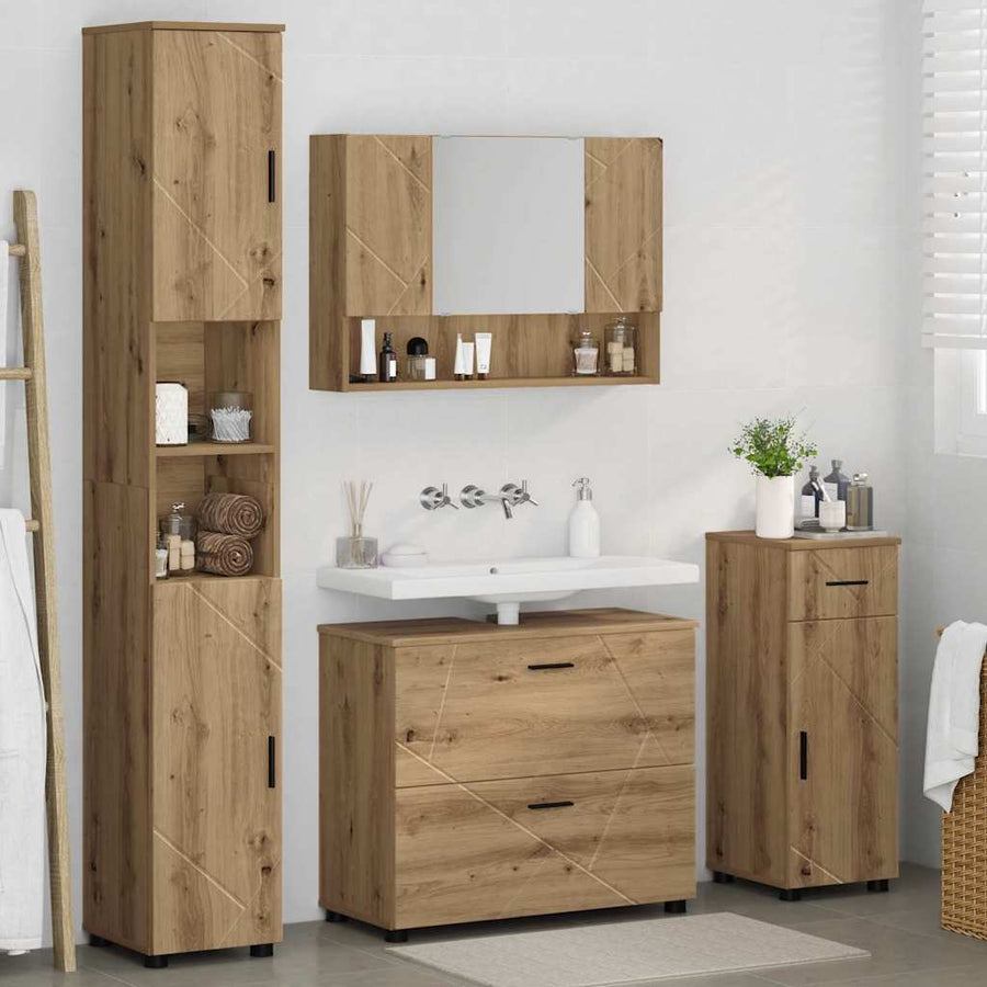 Badkamermeubelset 4 st Artisan Eiken 35 x 30 x 192 cm