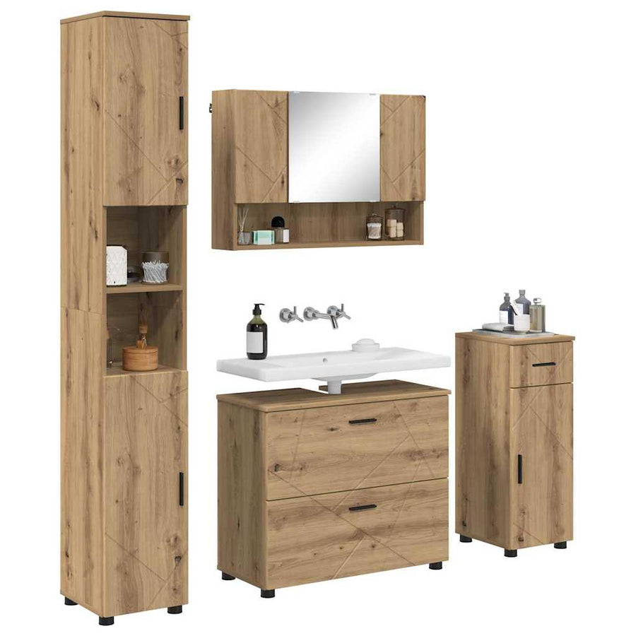 Badkamermeubelset 4 st Artisan Eiken 35 x 30 x 192 cm