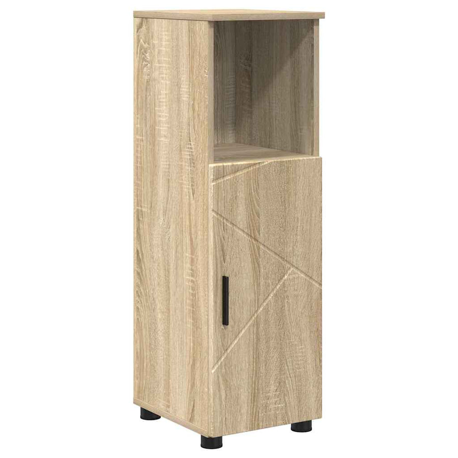 Badkamermeubelset 5 pcs Sonoma Eiken Geperst Hout en Metaal