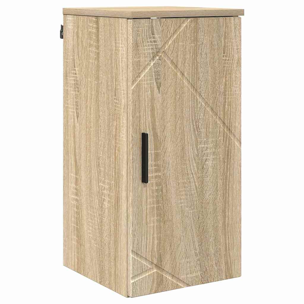 Badkamermeubelset 5 pcs Sonoma Eiken Geperst Hout en Metaal