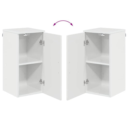 Badkamermeubelset 5 pcs Hoogglans wit Geperst Hout en Metaal