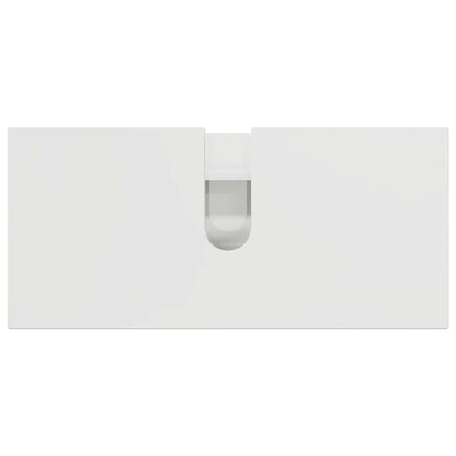Badkamermeubelset 5 pcs Hoogglans wit Geperst Hout en Metaal