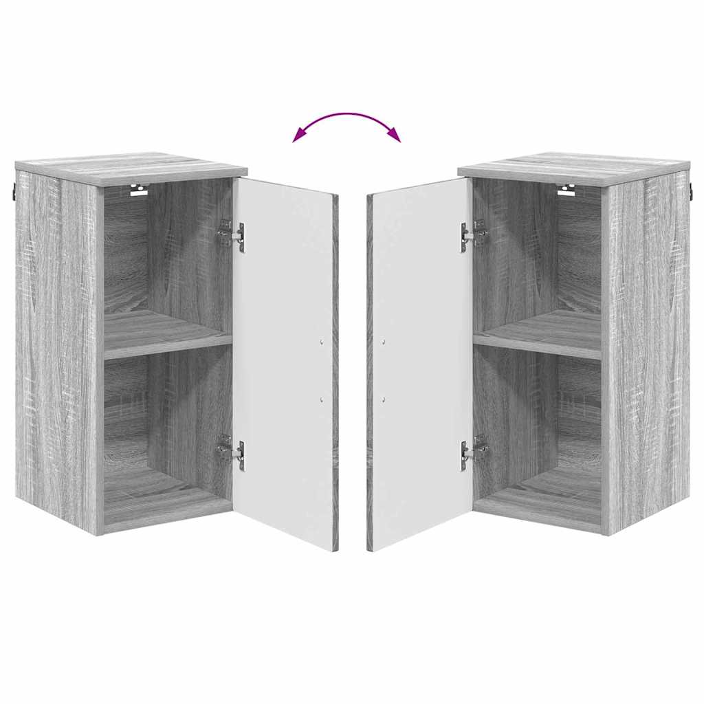 Badkamermeubelset 5 pcs Grijs Sonoma Geperst Hout en Metaal