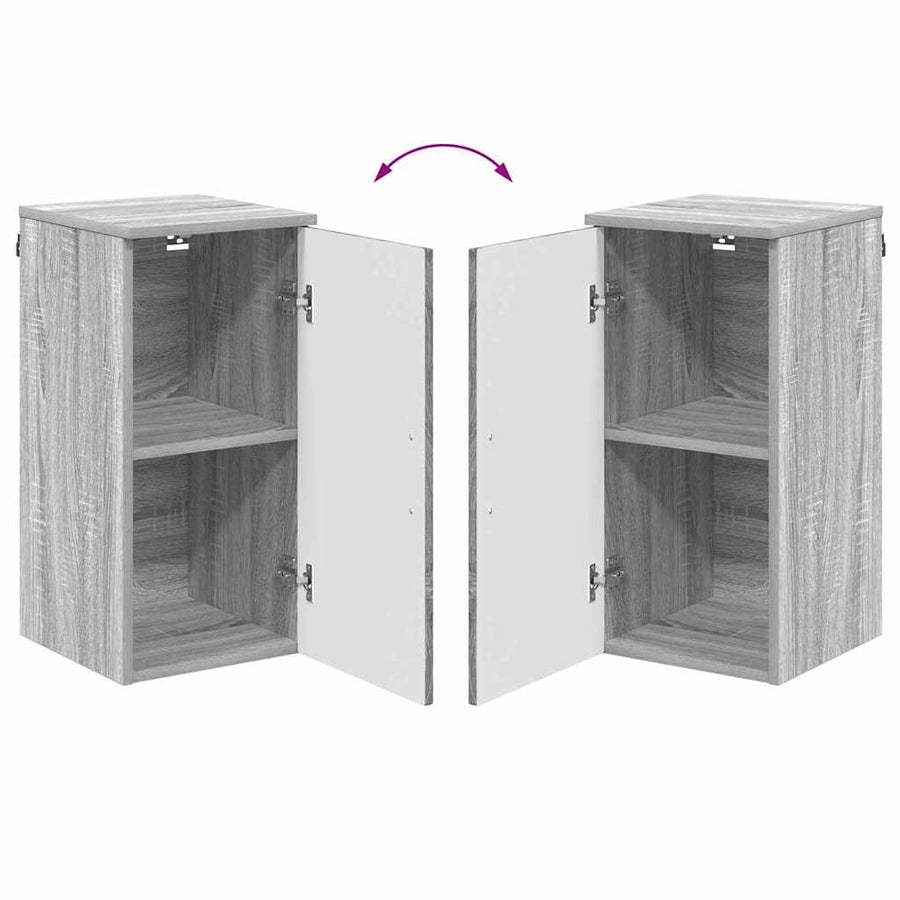 Badkamermeubelset 5 pcs Grijs Sonoma Geperst Hout en Metaal