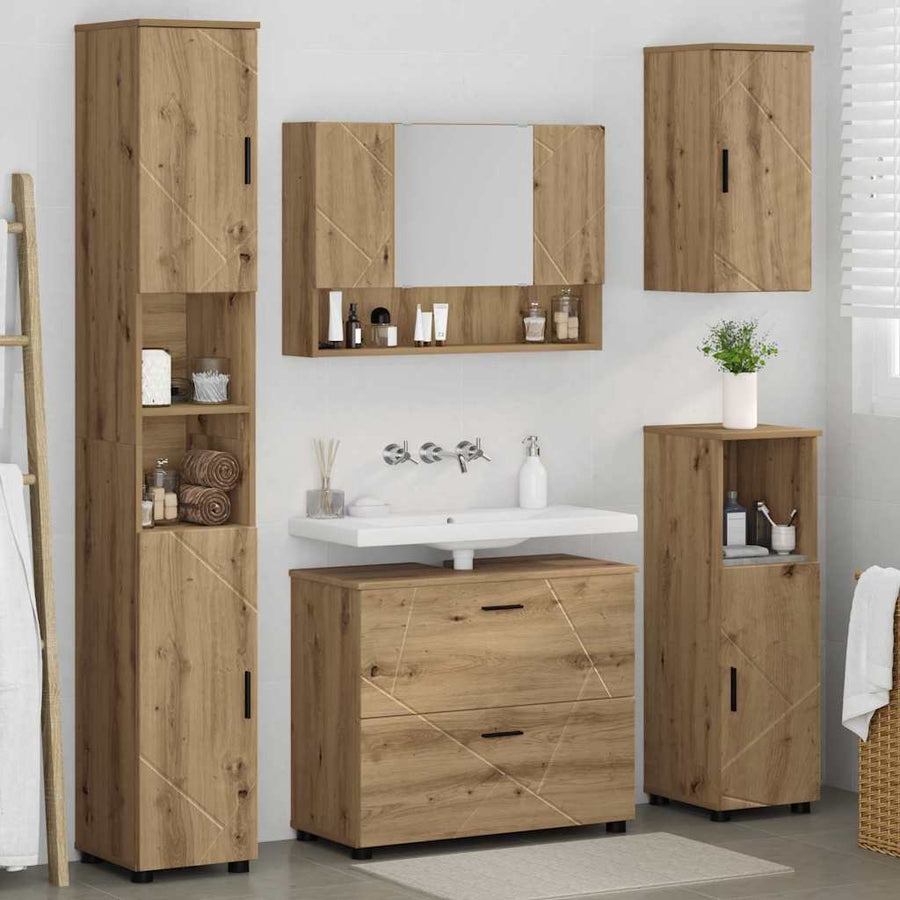 Badkamermeubelset 5 st Artisan Eiken 35 x 30 x 192 cm