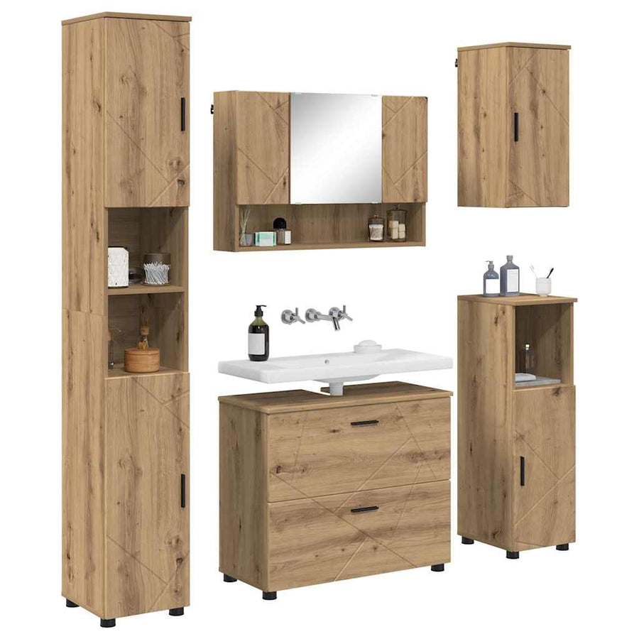 Badkamermeubelset 5 st Artisan Eiken 35 x 30 x 192 cm