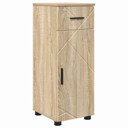 Badkamermeubelset 5 pcs Sonoma Eiken Geperst Hout en Metaal