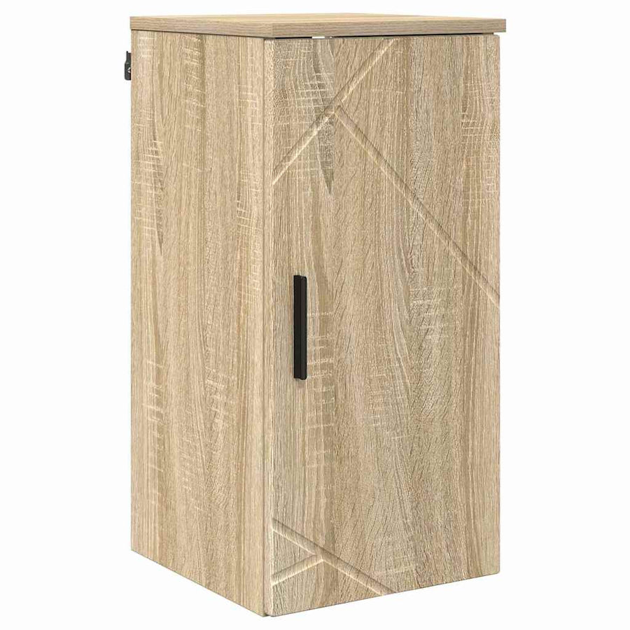 Badkamermeubelset 5 pcs Sonoma Eiken Geperst Hout en Metaal