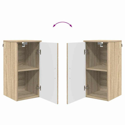 Badkamermeubelset 5 pcs Sonoma Eiken Geperst Hout en Metaal