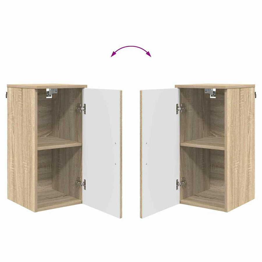 Badkamermeubelset 5 pcs Sonoma Eiken Geperst Hout en Metaal