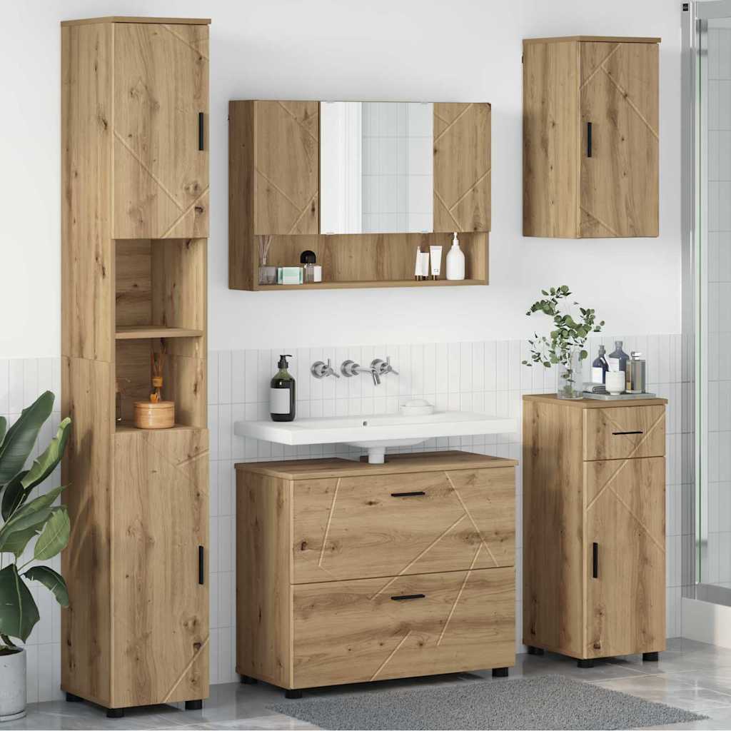 Badkamermeubelset 5 st Artisan Eiken 35 x 30 x 192 cm