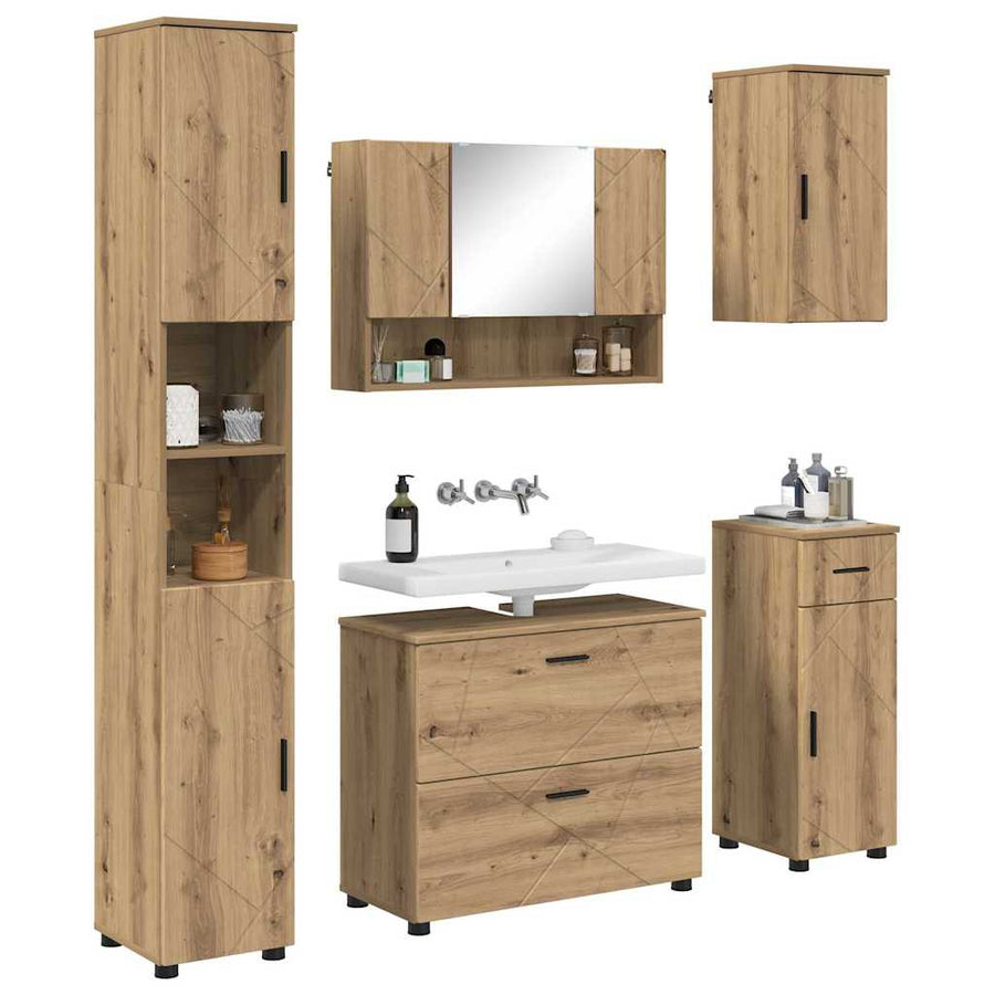 Badkamermeubelset 5 st Artisan Eiken 35 x 30 x 192 cm