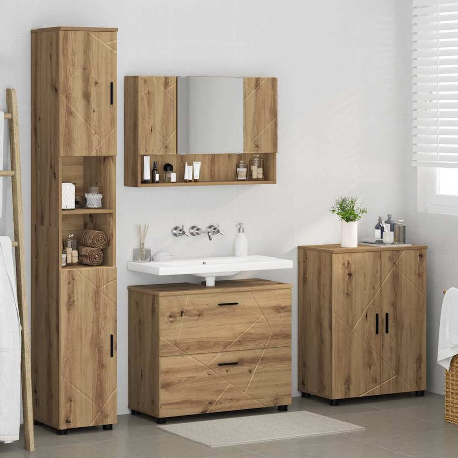 Badkamermeubelset 4 st Artisan Eiken 35 x 30 x 192 cm