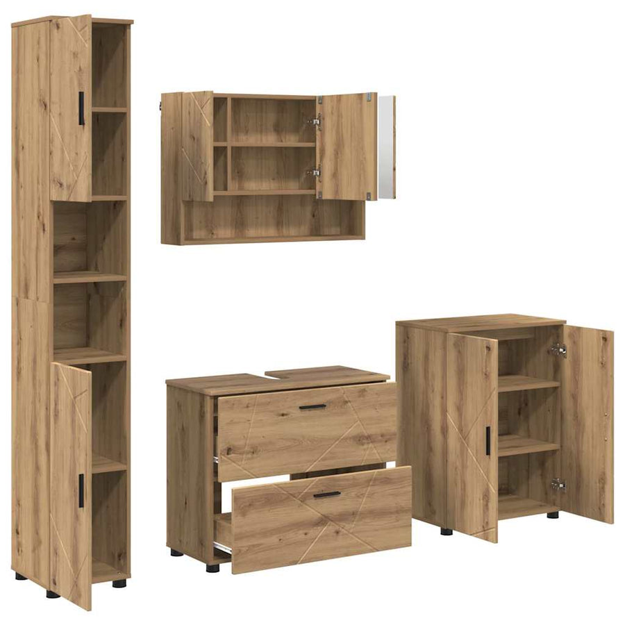 Badkamermeubelset 4 st Artisan Eiken 35 x 30 x 192 cm
