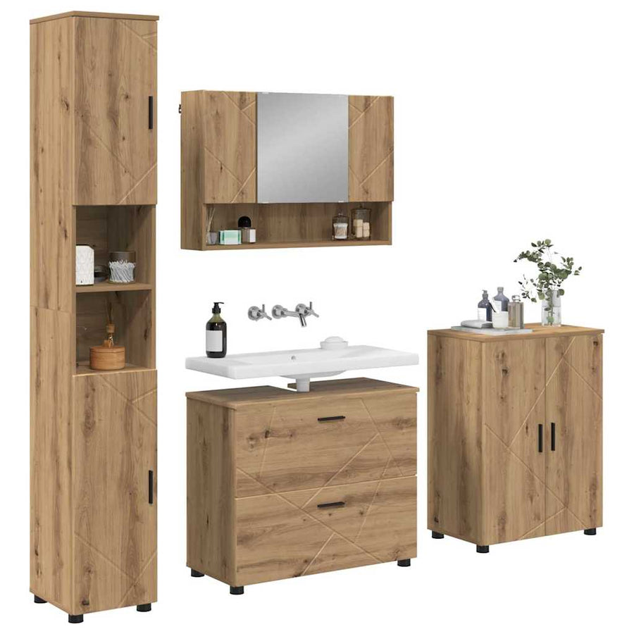 Badkamermeubelset 4 st Artisan Eiken 35 x 30 x 192 cm
