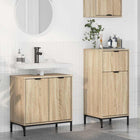 Badkamermeubelset 2 pcs Sonoma Eiken Geperst Hout en Metaal
