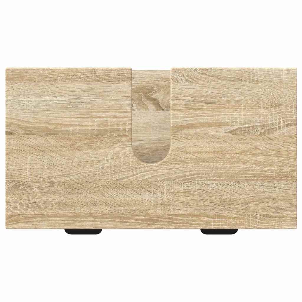 Badkamermeubelset 2 pcs Sonoma Eiken Geperst Hout en Metaal
