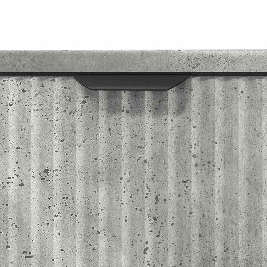 Badkamermeubelset 2 pcs Beton Grijs Geperst Hout en Metaal