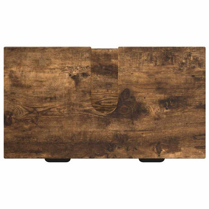 Badkamermeubelset 2 pcs Gerookt eiken Geperst Hout en Metaal