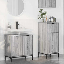 Badkamermeubelset 2 pcs Grijs Sonoma Geperst Hout en Metaal