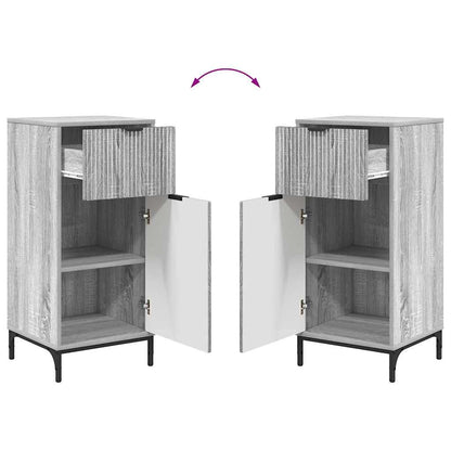 Badkamermeubelset 2 pcs Grijs Sonoma Geperst Hout en Metaal