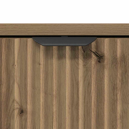 Badkamermeubelset 2 pcs Artisan Eiken Geperst Hout en Metaal