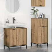 Bathroom Furniture Set 2 pcs Artisan Oak Engineered Wood and Metal