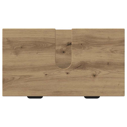 Badkamermeubelset 2 pcs Artisan Eiken Geperst Hout en Metaal