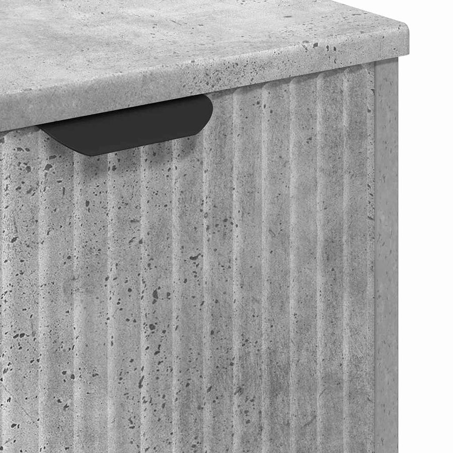 Badkamermeubelset met lade 3 pcs Betongrijs Bewerkt hout