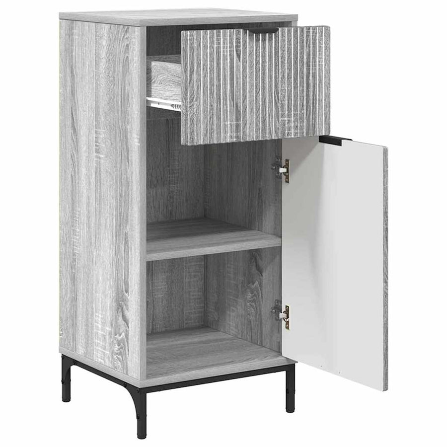 Badkamermeubelset met lade 3 pcs Grijs sonoma Bewerkt hout