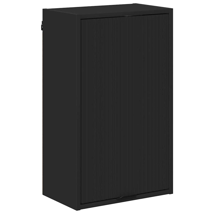 Badkamermeubelset met lade Zwart Engineered hout, Metaal