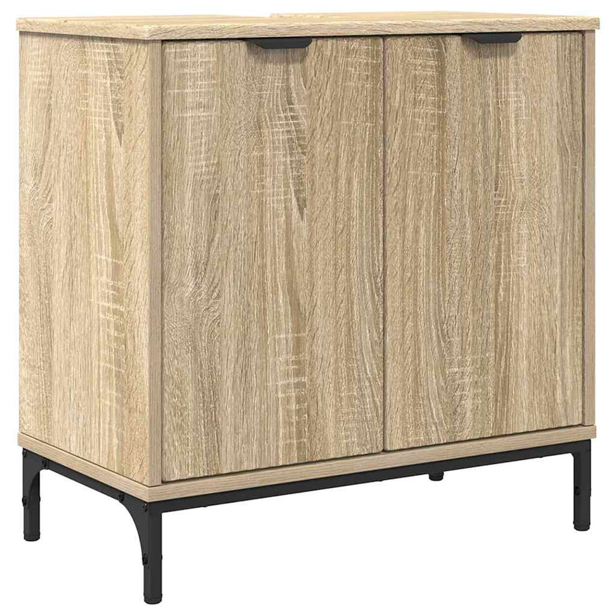 Badkamermeubelset met lade Sonoma Eiken Engineered hout, Metaal