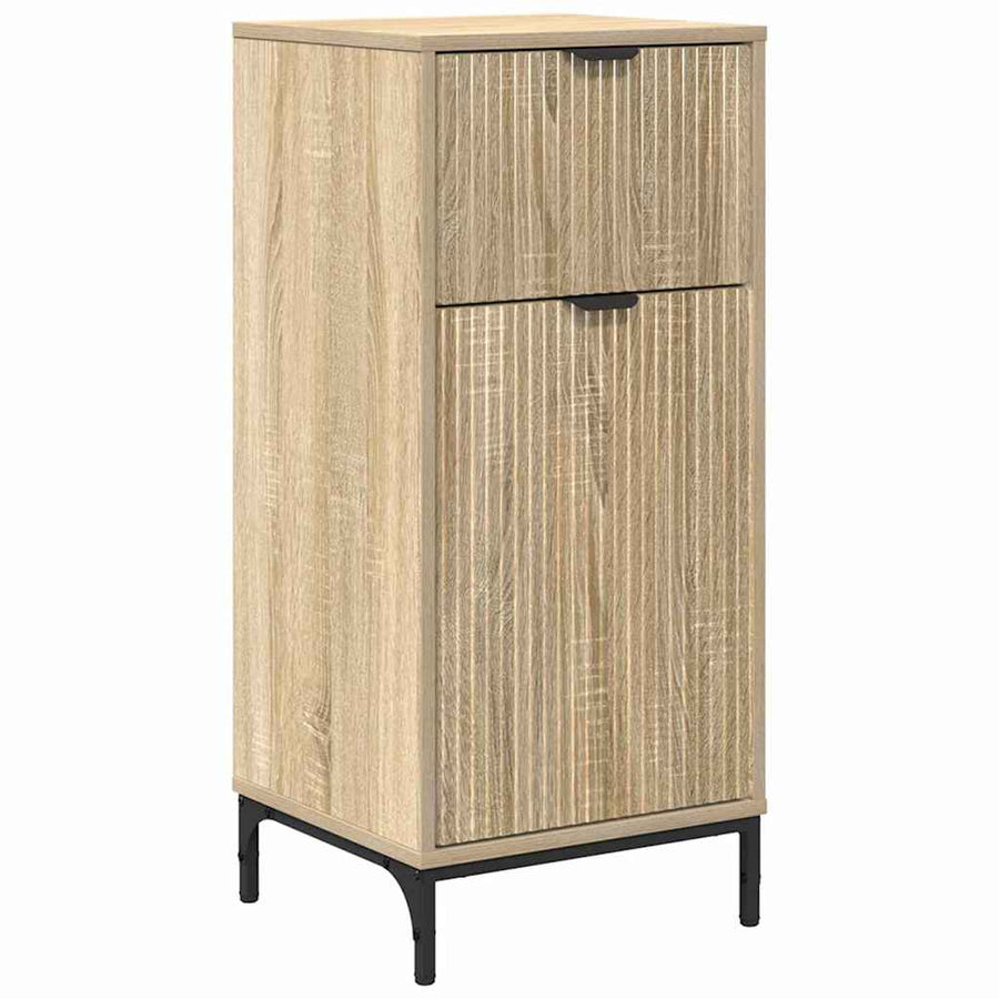 Badkamermeubelset met lade Sonoma Eiken Engineered hout, Metaal