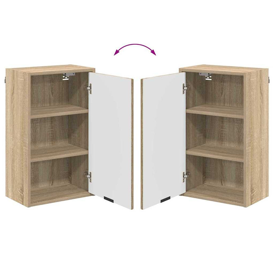 Badkamermeubelset met lade Sonoma Eiken Engineered hout, Metaal