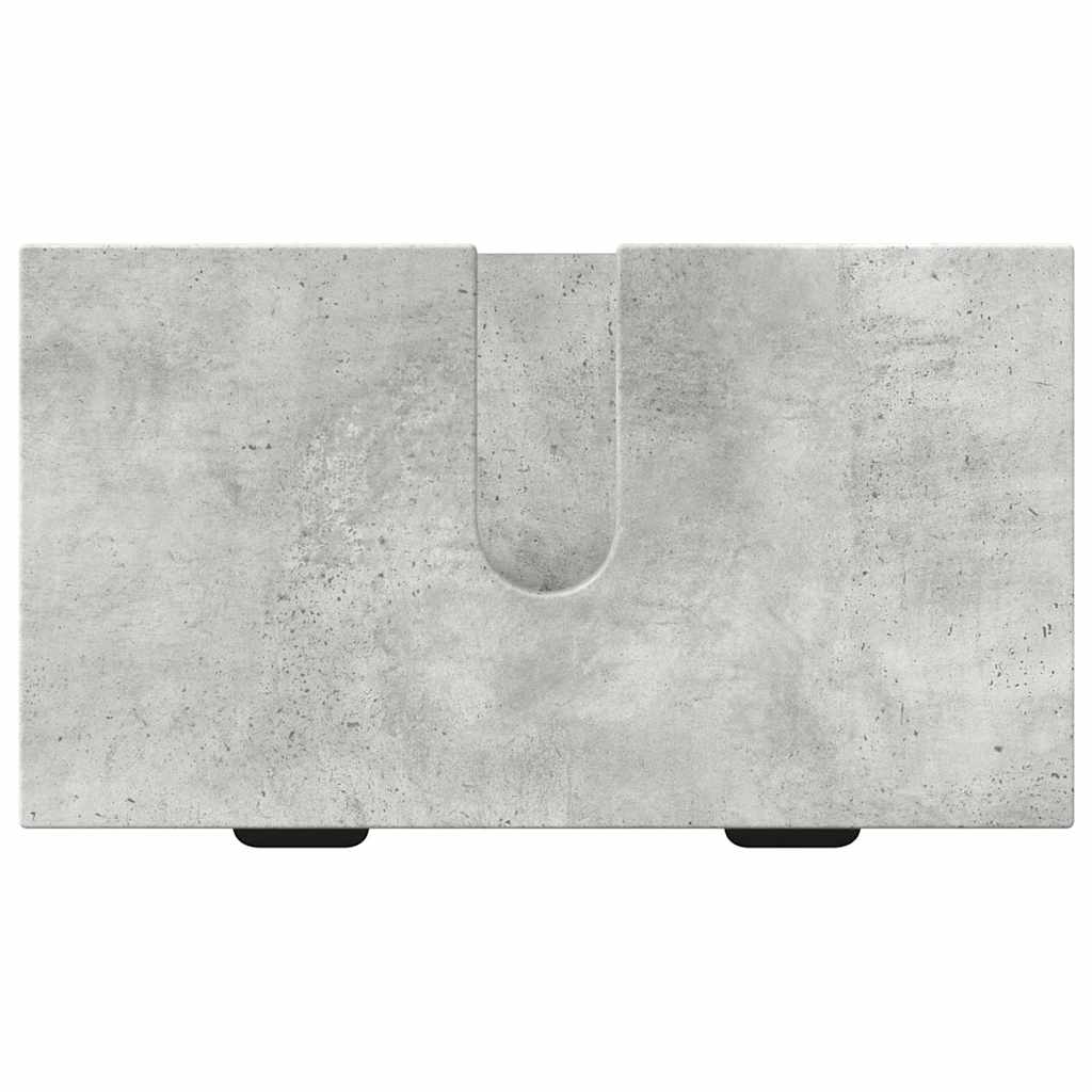 Badkamermeubelset met lade Beton Grijs Engineered hout, Metaal