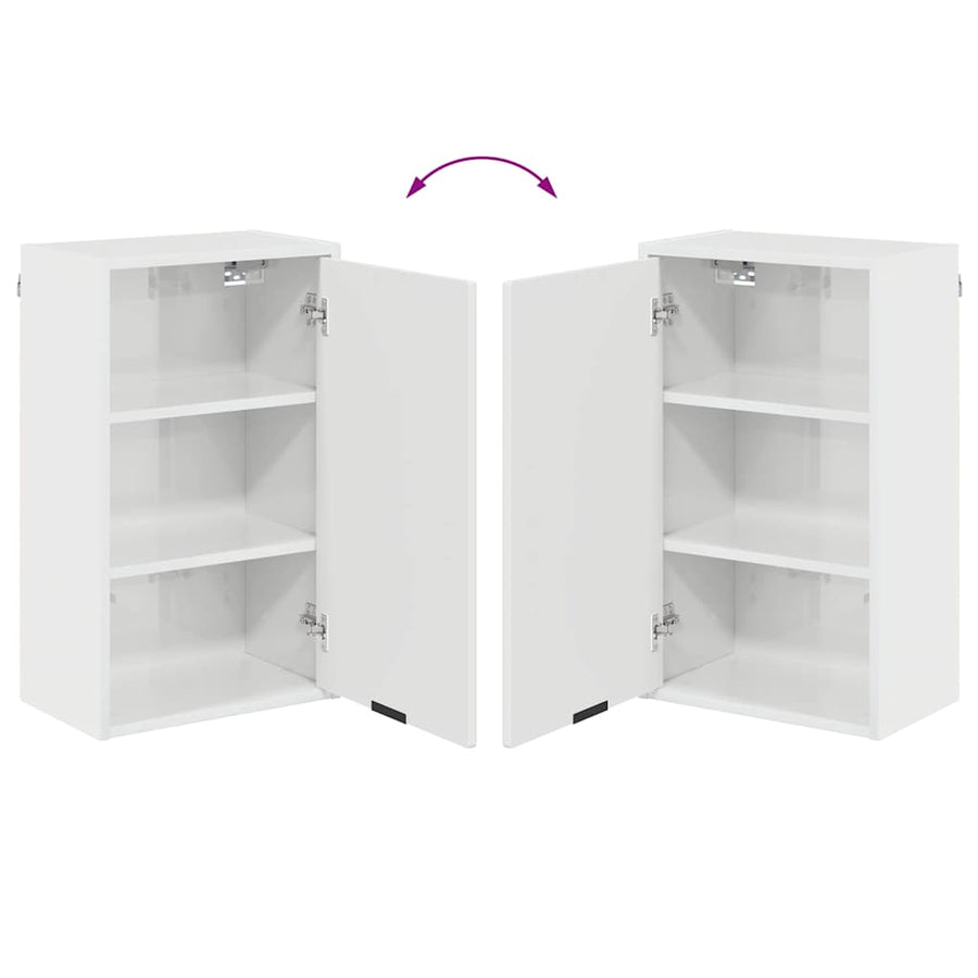 Badkamermeubelset Hoogglans wit Engineered hout, Metaal