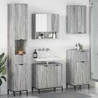 Badkamermeubelset grijs sonoma engineered hout metaal
