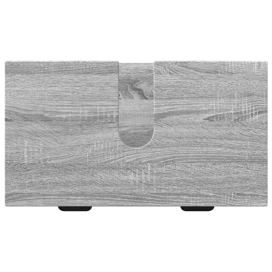 Badkamermeubelset met lade Grijs Sonoma Engineered hout, Metaal