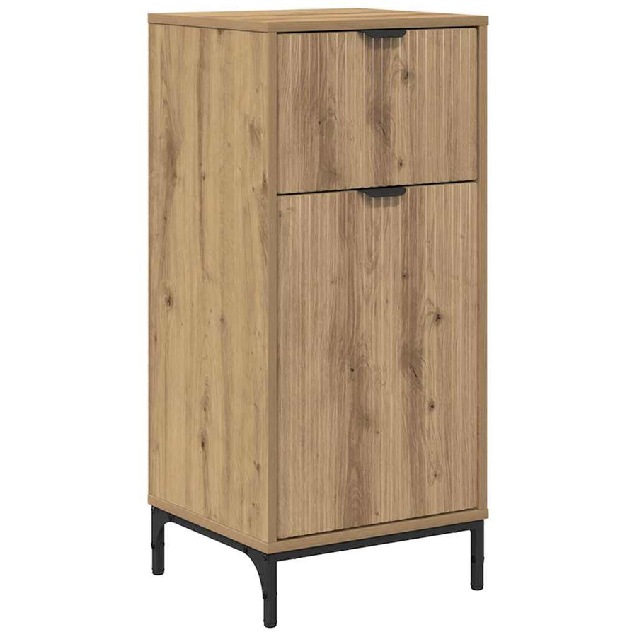 Badkamermeubelset 4 st Artisan Eiken Engineered hout, Metaal