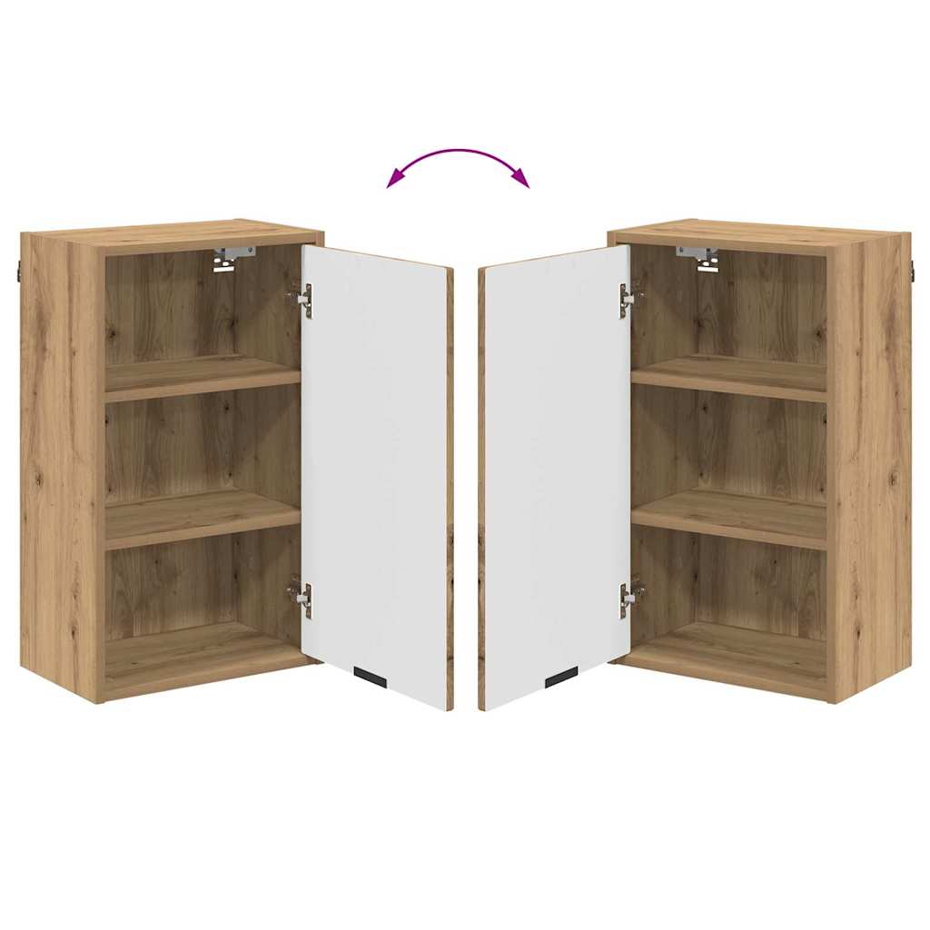 Badkamermeubelset 4 st Artisan Eiken Engineered hout, Metaal