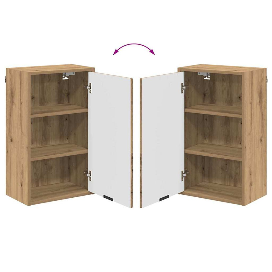 Badkamermeubelset 4 st Artisan Eiken Engineered hout, Metaal