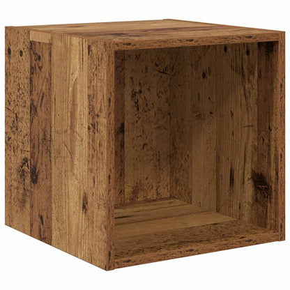 Tv-meubelset Wandgemonteerd 4 pcs Oud Hout Bewerkt hout